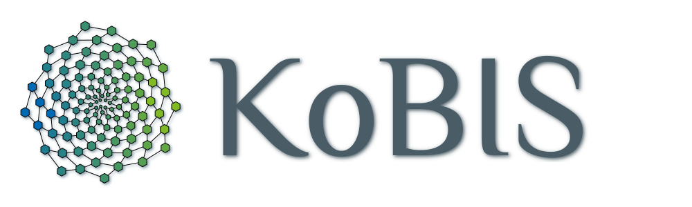 KoBIS-Logo mit Spiralen 8 und 13